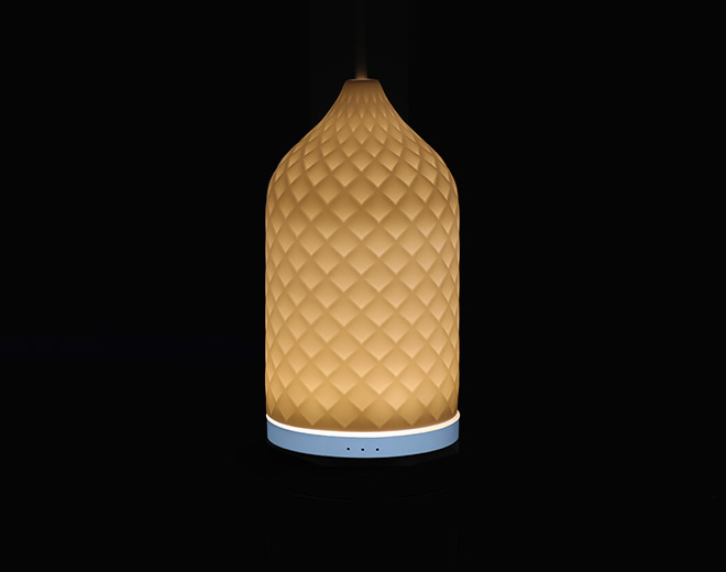 Diffusore per aromaterapia con copertura in ceramica Hiro-ABS con luce